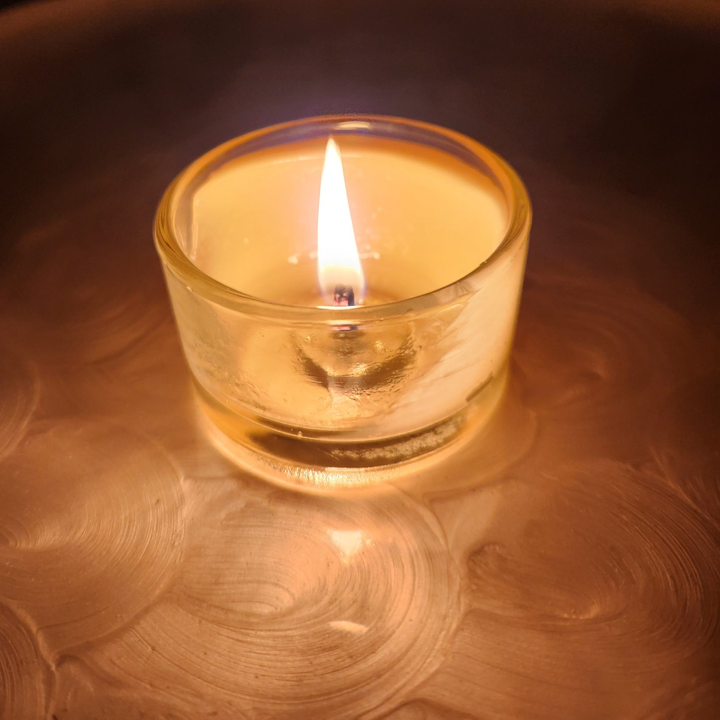 Beeswax glass container tealights