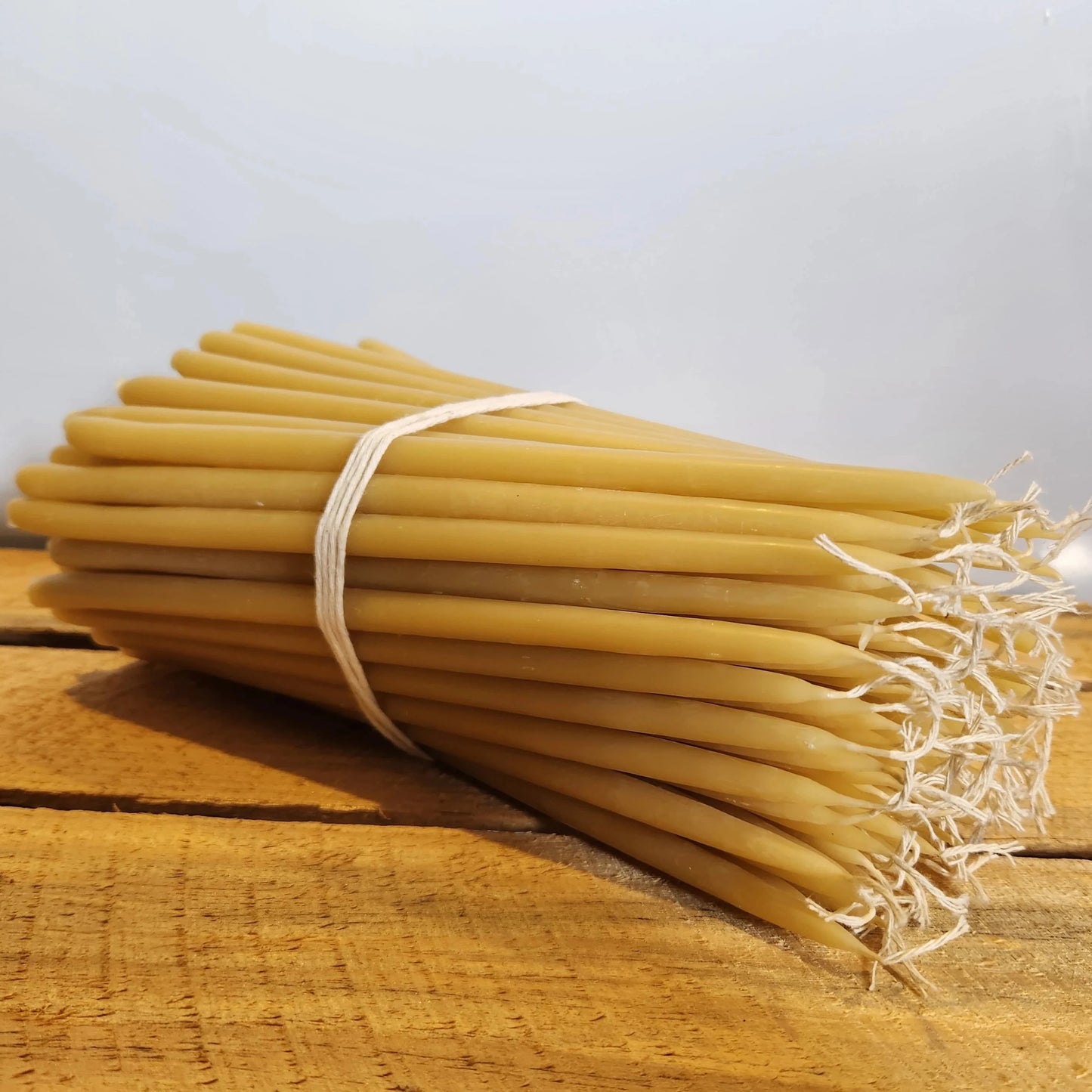 Australian Beeswax thin taper Candles  25cm 2+ hour burn time