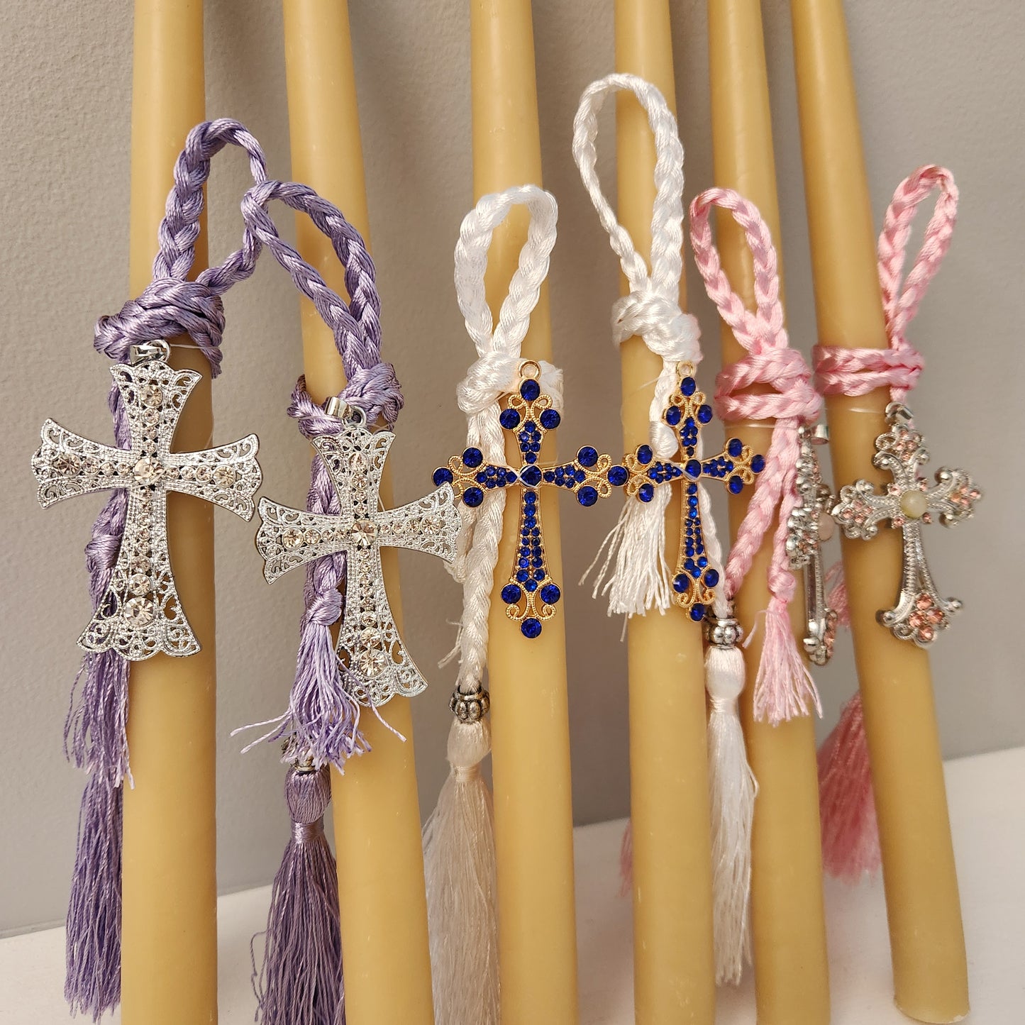 Beeswax Girls Palm Sunday - Orthodox Easter candles / Lambatha