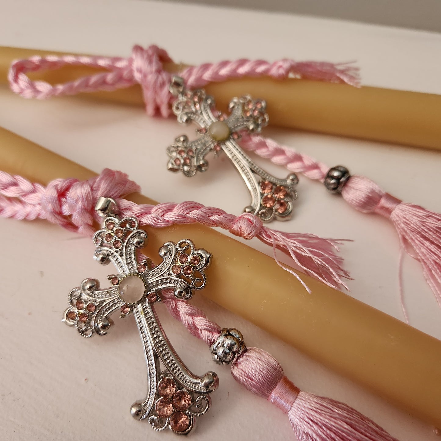 Beeswax Girls Palm Sunday - Orthodox Easter candles / Lambatha