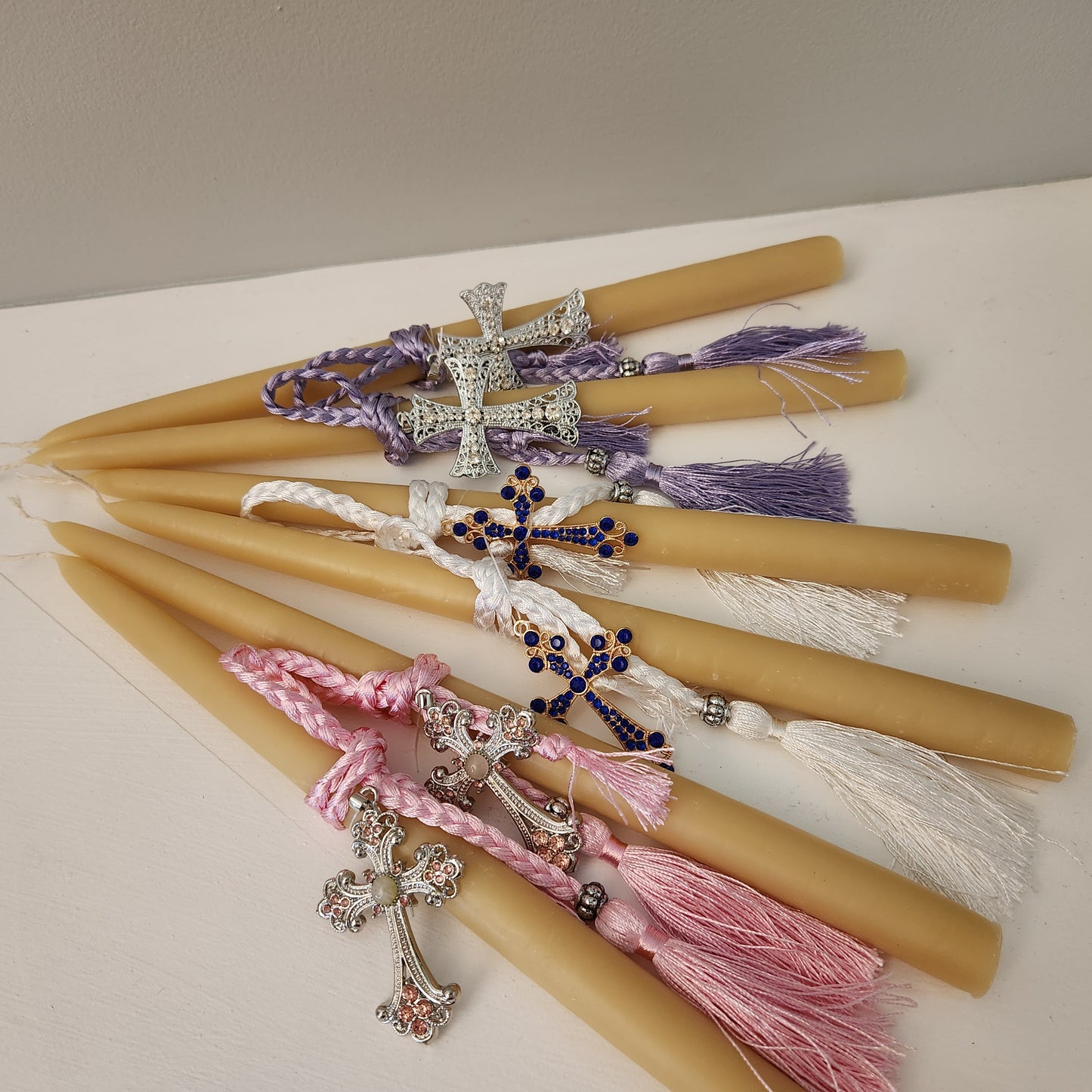 Beeswax Girls Palm Sunday - Orthodox Easter candles / Lambatha