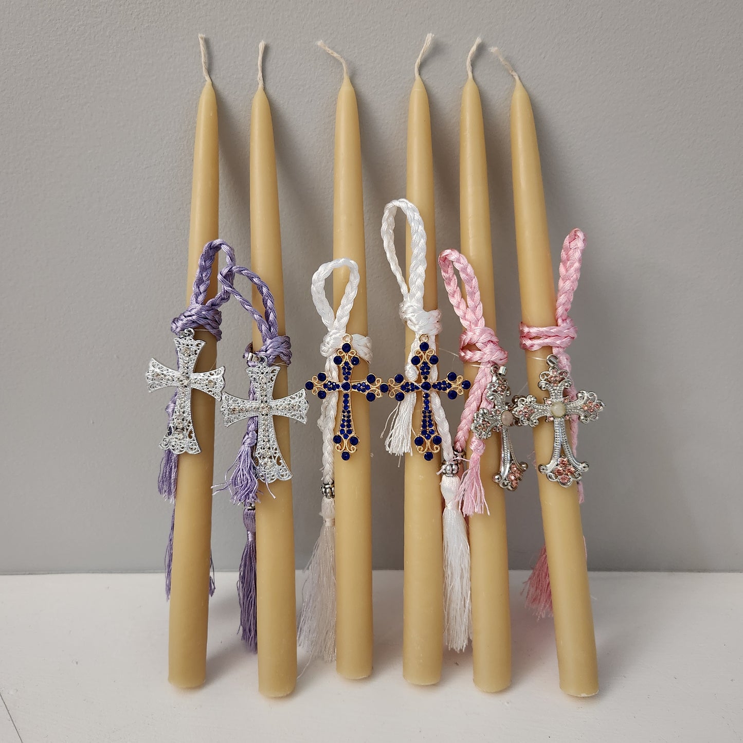 Beeswax Girls Palm Sunday - Orthodox Easter candles / Lambatha