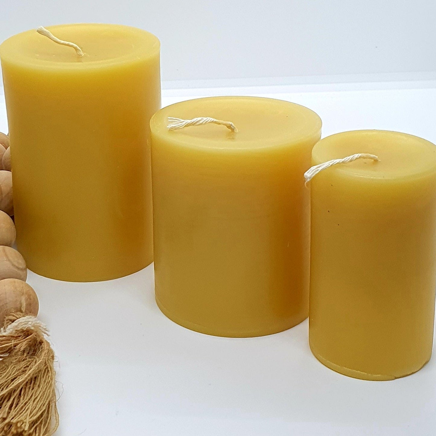 Australian Pure Beeswax Large Pillar Candle 70+ hour burn time