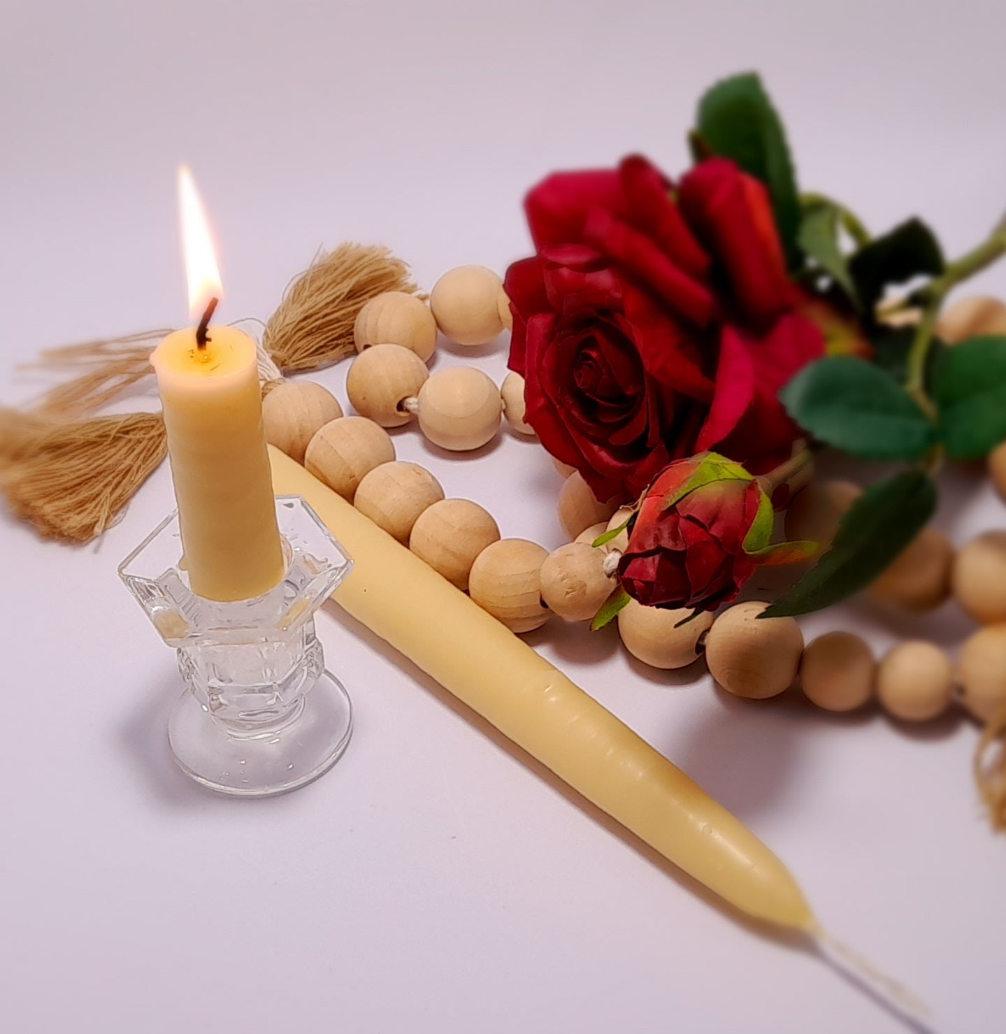 Australian Beeswax Taper Candles 25cm 9+ hour burn time