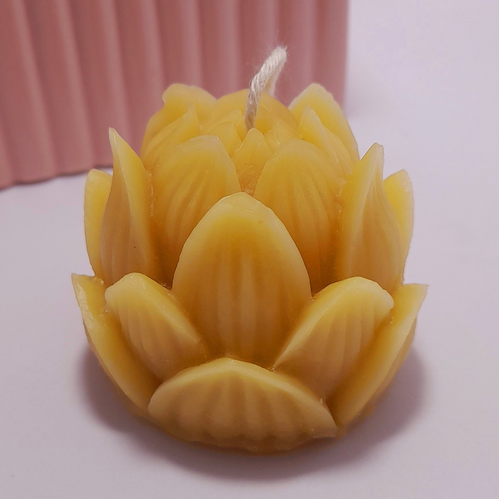 Lotus Flower Beeswax Votivecandles/ Pure/handmade/ Lotus/ Flower