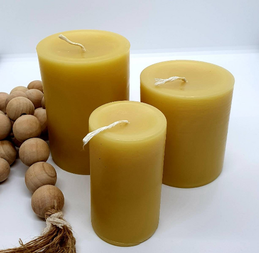 BEESWAX TRIO OF PILLARS